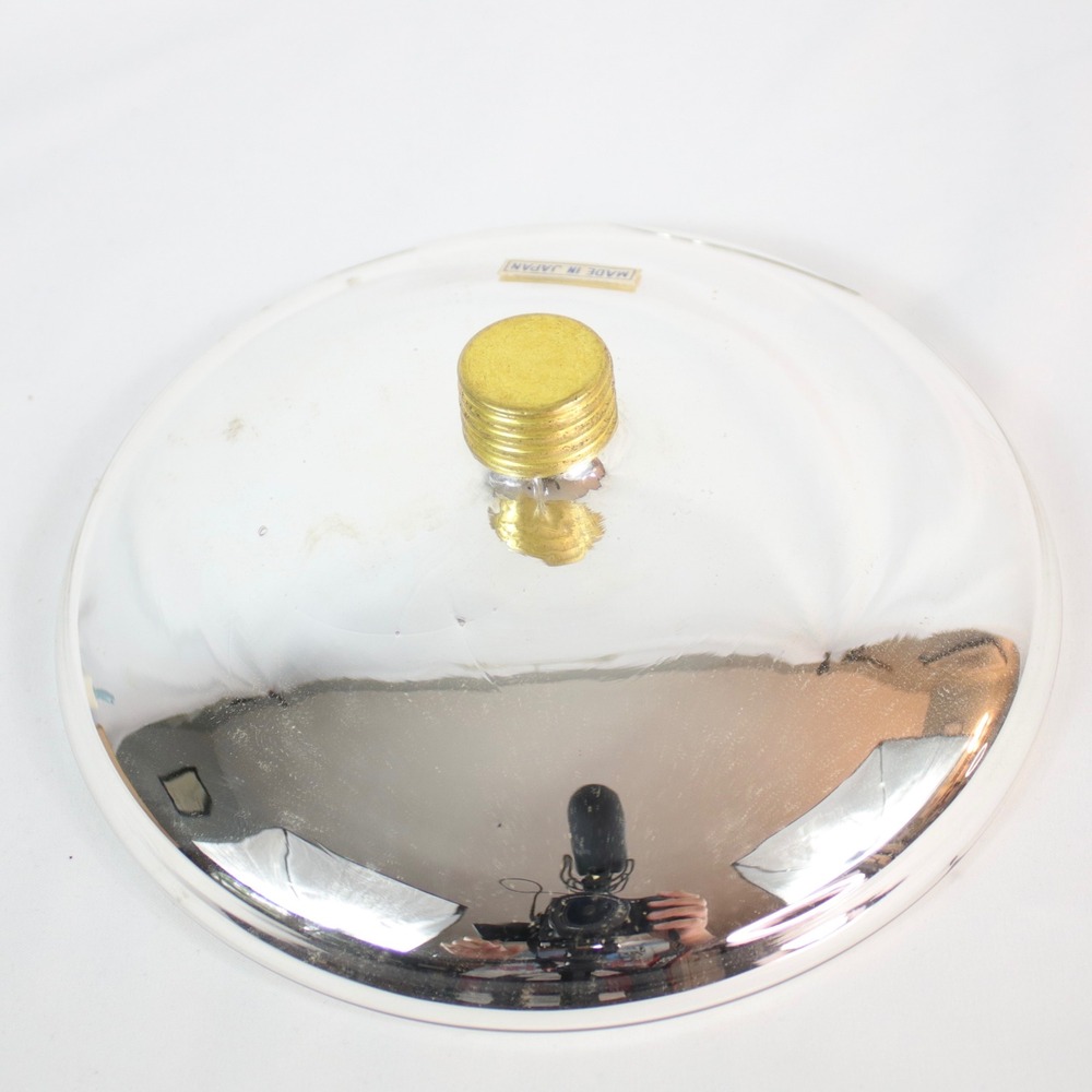 Vintage Mercury 7 Inch Glass Lamp Reflector Shade Silvered Glass Made in Japan